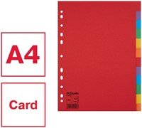 Tabbladen Esselte Economy A4 12-delig karton 11-rings assorti-4
