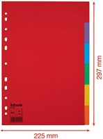 Tabbladen Esselte Economy A4 6-delig  karton 11-rings assorti-1