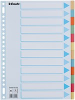 Tabbladen Esselte Premium A4 12-delig karton 23-rings assorti