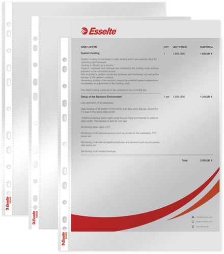 Showtas Esselte copy safe 0.06mm PP A4 glashelder 100 stuks-5