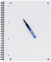 Collegeblok Oxford A4+ ruit 5x5mm 4-gaats 180 pagina's 80gr zwart-1