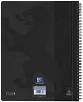 Collegeblok Oxford A4+ ruit 5x5mm 4-gaats 180 pagina's 80gr zwart-2