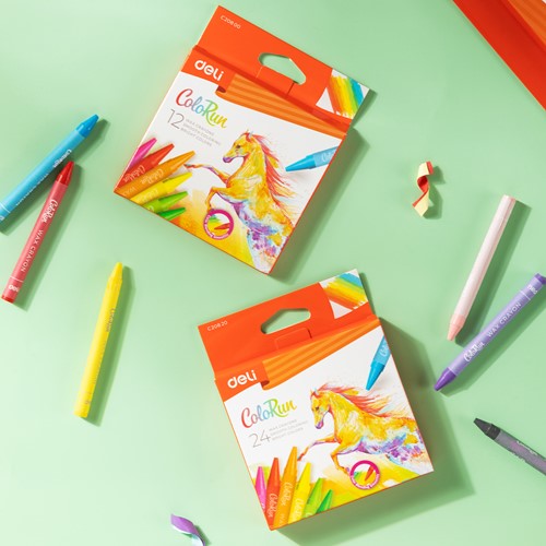 Deli ColoRun waskrijt - 12 kleuren-2