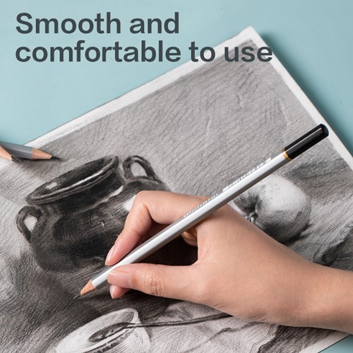 Deli Dmast sketchpotloden HB zwart - 12 stuks-2