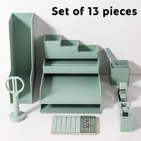 Deli NuSign complete set bureau accessories groen, 13-delig -2