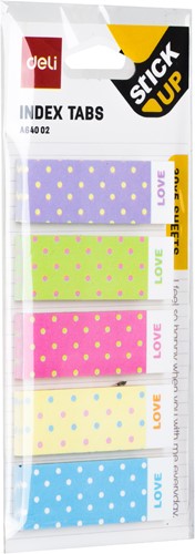Deli Stick Up indextabs 45x15mm, assorti-2