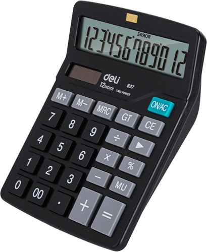 Deli rekenmachine desktop zwart - 12 digits-2