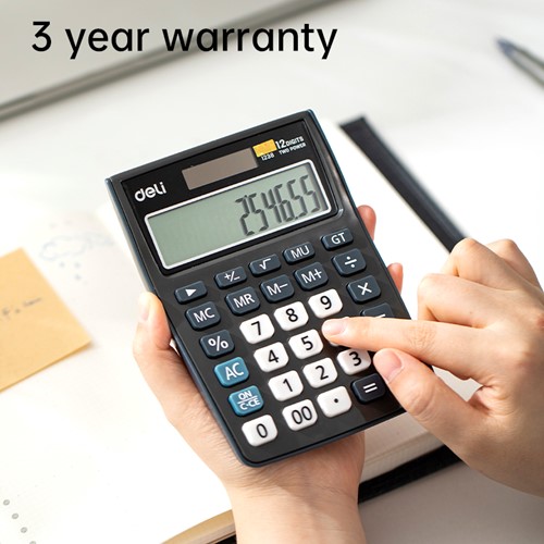 Deli bureaurekenmachine zwart - 12 digits-2