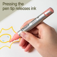 Deli Dmast acrylmarker met beitelpunt, 6 pastel kleuren-2