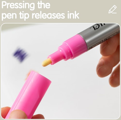 Deli Dmast acrylmarker met beitelpunt, 12 pastel kleuren-2