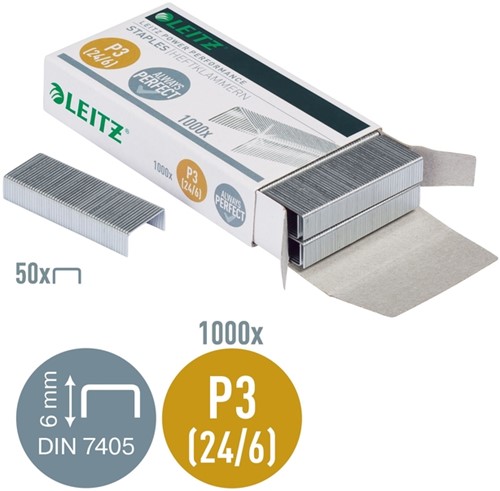 Nieten Leitz 24/6 verzinkt 1000 stuks-6