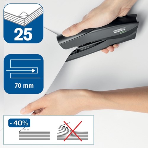 Nietmachine Rapid Fashion Eco full-strip 25 vel zwart-3