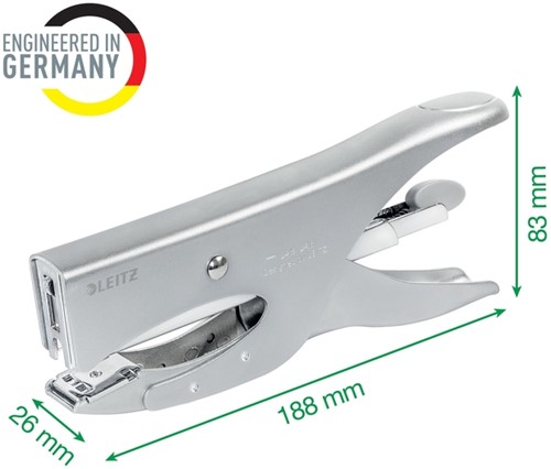 Niettang Leitz achterlaadmodel P3 40 vel zilver-1