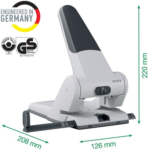 Perforator Leitz 5180 heavy duty 65 vel zilver-4