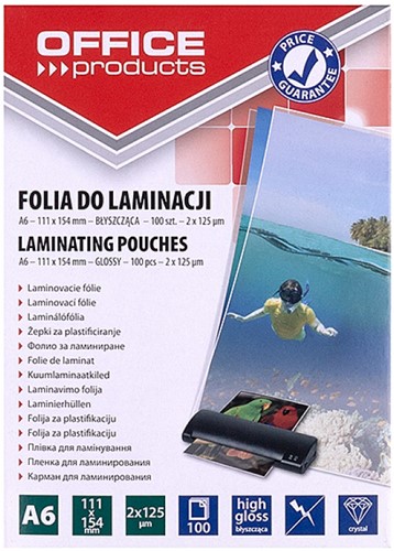 Lamineerhoes, A6, 2x125 micr, 100 stuks
