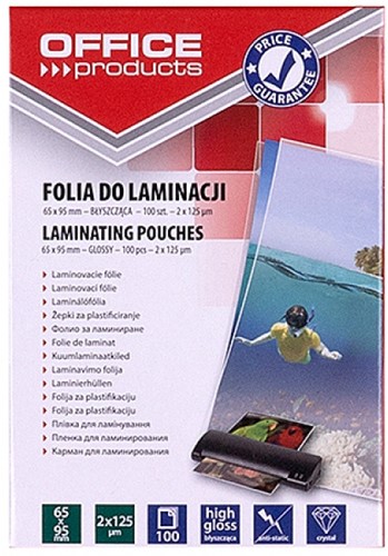 Lamineerhoes, 95x65mm, 2x125 micr, 100 stuks
