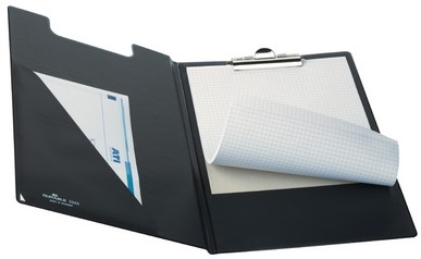 Klembordmap Durable 2355 A4 met kopklem en insteek zwart-3