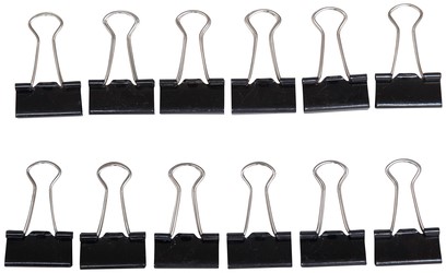 Papierklem MAUL 213 Foldback 25mm zwart 12 stuks-3