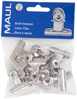 Papierklem MAUL Bulldog 30mm capaciteit 10mm zilver 10 stuks-1