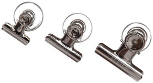Papierklem MAUL Bulldog met magneet 30mm zilver 2 stuks-1