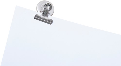 Papierklem MAUL Bulldog met magneet 30mm zilver 2 stuks-4