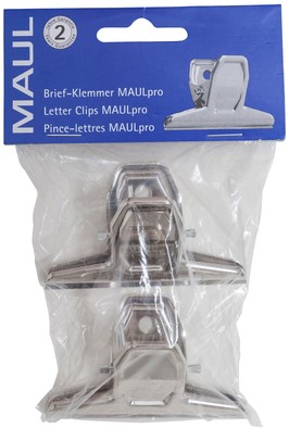 Papierklem MAUL Pro 75mm capaciteit 20mm zilver 2 stuks-2