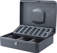 Geldkist Pavo met muntsorteerbak 300x240x90mm grijs-3