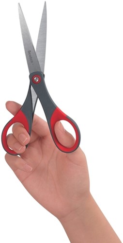 Schaar Scotch 18cm precision rood blister-2
