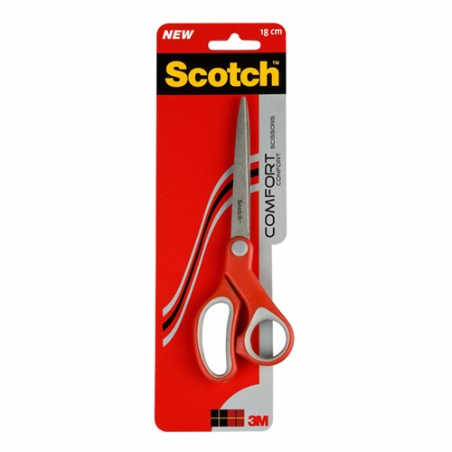 Schaar Scotch 18cm comfort rood blister-1