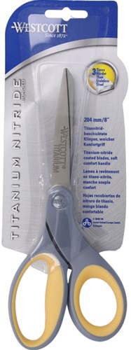 Kantoorschaar Westcott 210mm met softgrip titanium-2