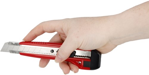 Snijmes Westcott premium 18mm met schuifsluiting rood-7