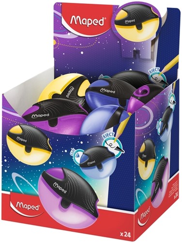 Puntenslijper Maped Galactic 1gaats display á 24 stuks assorti