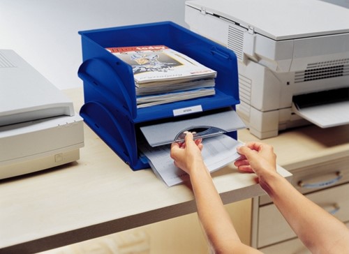 Sorteerbak Leitz 5231 Sorty met klep blauw-1