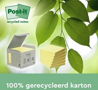 Memoblok Post-it Z-Note R330-1B recycled 76x76mm canary yellow 6 stuks-5