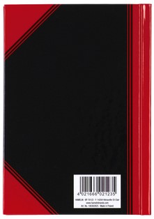 Notitieboek Bantex zwart/rood A6 lijn 70gr 96vel-3
