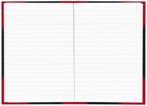 Notitieboek Bantex zwart/rood A5 lijn 70gr 96vel-1