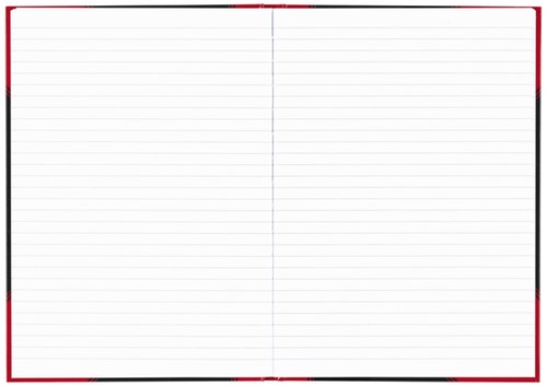Notitieboek Bantex zwart/rood A4 lijn 70gr 96vel-1