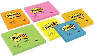 Memoblok Post-it 654 76x76mm neon groen 100 vel-2