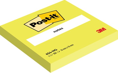 Memoblok Post-it 654 76x76mm neon groen 100 vel-2