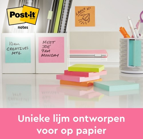 Memoblok Post-it 654 76x76mm neon groen 100 vel-3