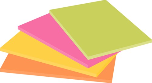 Memoblok Post-it 6445 Super Sticky 152x101mm assorti 4 stuks-1