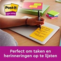 Memoblok Post-it 6845 Super Sticky 203x152mm assorti 4 stuks-2