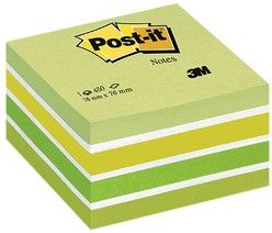Memoblok Post-it 2028 76x76mm kubus pastel blauw-3