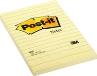 Memoblok Post-it 660 lijn 102x152mm canary yellow-2