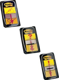 Indextabs Post-it 68031 25,4x43.2mm " hier ondertekenen" geel-2