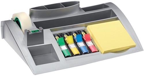 Bureau organiser Post-it C50 zilvergrijs incl inhoud-4