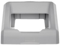 Afvalbak Rubbermaid Slim Jim Recyclestation starterset 87 liter grijs-3