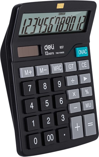 Deli rekenmachine desktop zwart - 12 digits-3