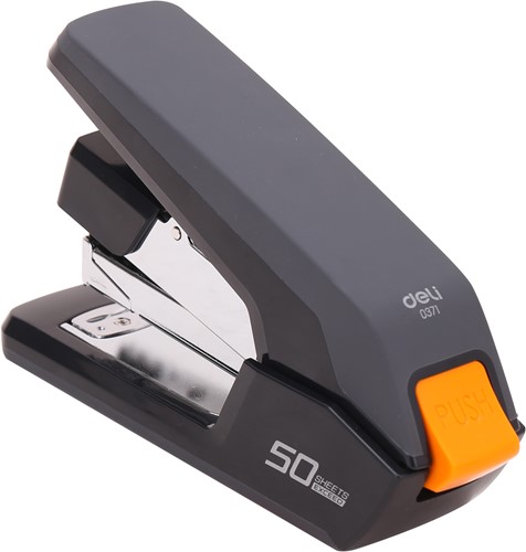 Deli nietmachine zwart, voor moeiteloos nieten, 50 vel, 24/6, 26/6 & 24/8-3