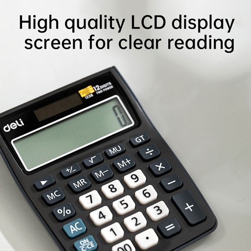 Deli bureaurekenmachine zwart - 12 digits-3